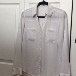 White express button up